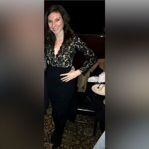 Lulus eyelash lace illusion top black dress size M